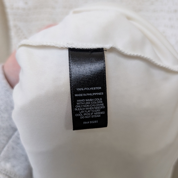 Express Womens White Lined Bodycon Dress Open Lace 3/4 Sleeve. Size Small - Picture 4 of 4